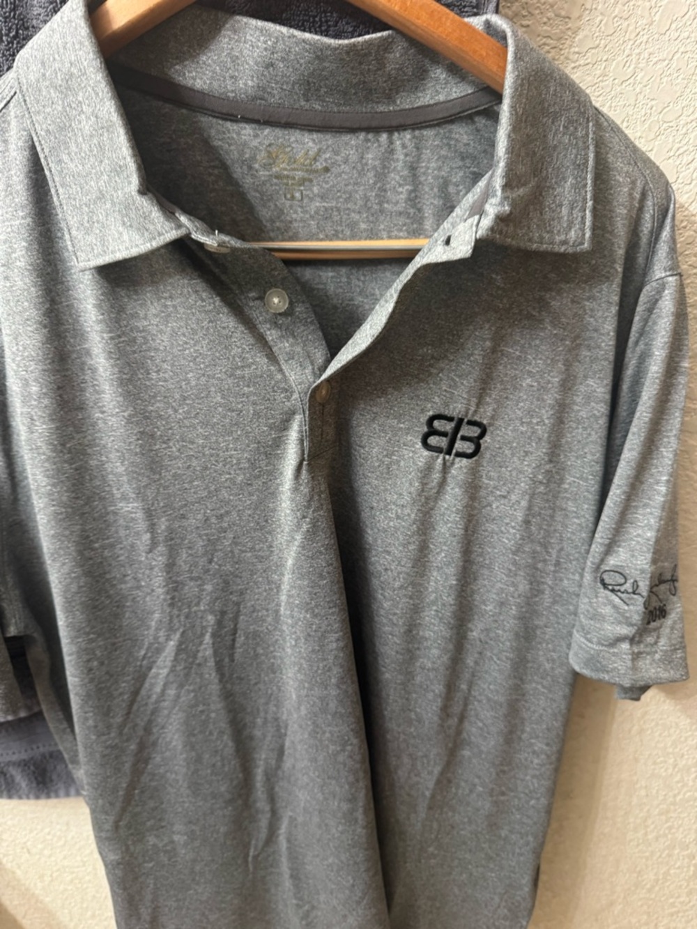 Rush Limbaugh Heather Gray Performance Polo with EB Logo